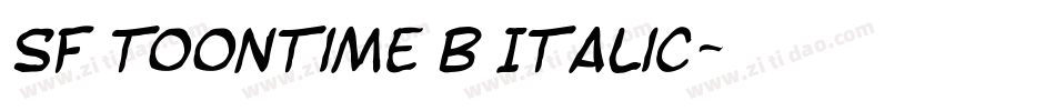 SF Toontime B Italic字体转换